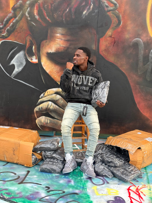 A NEW VISION HOODIE - BLACK