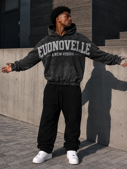 A NEW VISION HOODIE - BLACK